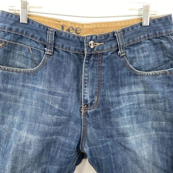 LEE Shorts Dungarees Women's Jean Denim High Rise 5 Pocket Belt Loops Vintage - Picture 2 of 14